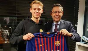 FRENKIE DE JONG (21): Gilt als eines der größten Talente im Fußball und hat bereits einen Fünfjahresvertrag beim FC Barcelona unterschrieben. 75 Millionen Euro überweisen die Katalanen für den Mittelfeldregisseur.