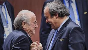 Arbeiteten lange Zeit Seite an Seite: Sepp Blatter und Michel Platini.