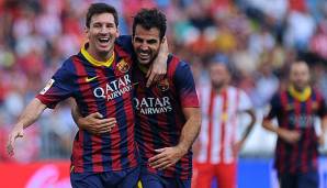 Lionel Messi und Cesc Fabregas spielten mehrere Jahre zusammen für den FC Barcelona.