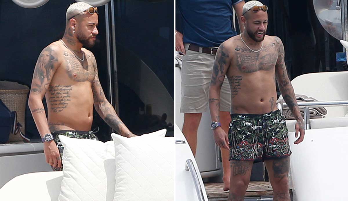 Aktuell wird über Bilder von PSG-Superstar Neymar aus dem Urlaub des Brasilianers diskutiert, wie er mit einem Wämpchen statt Sixpack auf seiner Yacht steht. Hat da jemand zu ausgiebig geurlaubt? Neymar wäre kein Einzelfall, wie unsere Galerie zeigt.