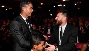 Treffen sich regelmäßig bei den Galas und Ehrungen des Weltfußballs: Cristiano Ronaldo und Lionel Messi.