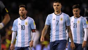 Mauro Icardi und Lionel Messi spielten gemeinsam für Argentinien.