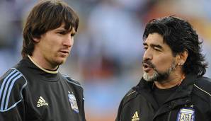 Diego Armando Maradona war einst Lionel Messis Nationaltrainer in Argentinien.