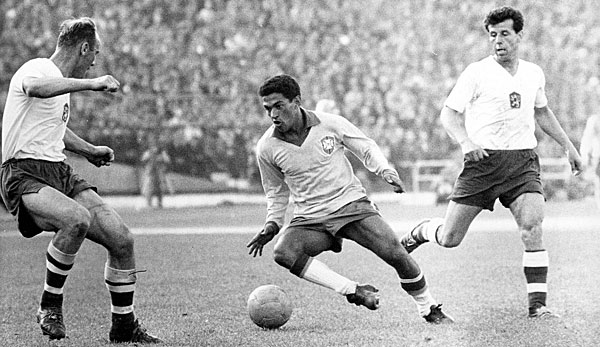Garrincha im WM-Finale 1962 gegen die Tschechoslowakei.