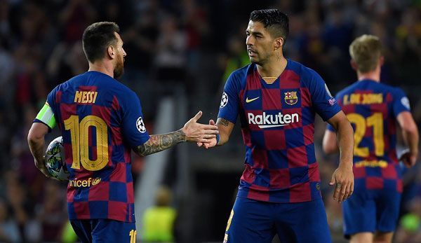 Luis Suarez und Lionel Messi spielen gemeinsam beim FC Barcelona.