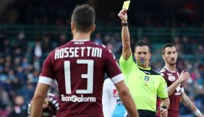 Platz 48: Luca Rossettini (AC Siena, Cagliari Calcio, FC Bologna, FC Turin, CFC Genua, Chievo Verona) - 65 Gelbe Karten in 246 Spielen.