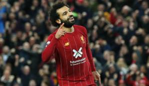 Platz 15: Mohamed Salah (FC Liverpool): 9 Tore + 5 Assists = 14 Punkte.