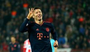 Platz 1: Robert Lewandowski (Bayern München): 27 Tore + 1 Assist = 28 Punkte.