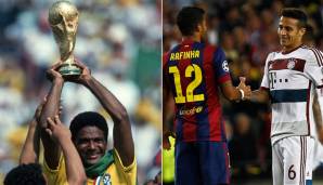 Mazinho und Thiago und Rafinha: Thiago zählt insgesamt zehn Meistertitel mit Bayern und Barca, zweimal gewann er die CL. Rafinha feierte vor allem mit Barca Erfolge. Mazinho spielte in Brasilien, Italien und Spanien. 1994 gewann er mit Brasilien die WM.