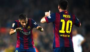 Platz 4: Lionel Messi & Neymar (FC Barcelona, 2014/15): 64 Tore.