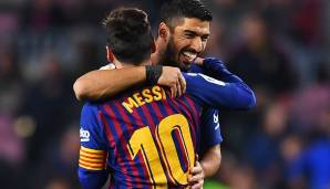 Platz 9: Lionel Messi & Luis Suarez (FC Barcelona, 2018/19): 57 Tore.