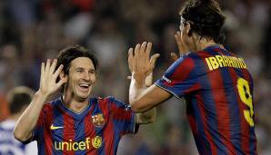 Platz 18: Lionel Messi & Zlatan Ibrahimovic (FC Barcelona, 2009/10): 50 Tore.