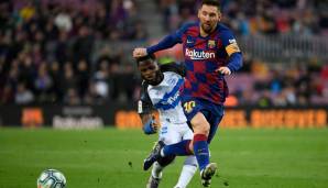 Platz 24 - Lionel Messi (FC Barcelona): 25,5 Prozent - 13 Tore bei 51 Schüssen in 14 Spielen.