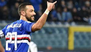 PLATZ 22 - FABIO QUAGLIARELLA: Am 3.10.2021 für Sampdoria Genua beim 3:3 zu Hause gegen Udinese Calcio. Alter: 38 Jahre, 8 Monate, 2 Tage.