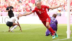 Platz 36: Arjen Robben (FC Bayern) - 145 Scorerpunkte (95 Tore, 50 Assists) in 192 Spielen.