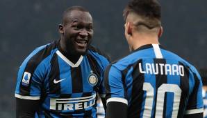 PLATZ 10: ROMELU LUKAKU (8) und LAUTARO MARTINEZ (4) - zusammen 12 Scorerpunkte für Inter Mailand.
