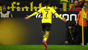 Platz 1: JADON SANCHO (Borussia Dortmund) - 12 Tore in 18 Spielen