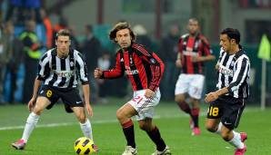 PLATZ 7: ANDREA PIRLO – von 2001 bis 2011 für den AC MAILAND aktiv. Der Stratege gewann zweimal die Champions League mit Mailand und wechselte zu Juventus Turin. 73 PROZENT der Milan-Fans wünschen sich, dass er nie gegangen wäre.