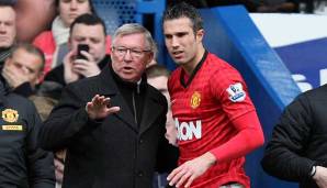 Verbrachten nur eine Saison gemeinsam bei Manchester United und wurden gleich Meister 2013: Trainerlegende Sir Alex Ferguson und Robin van Persie.