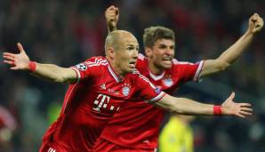 Platz 1: Arjen Robben (FC Bayern München, Chelsea, Real Madrid) - 66 Assists in 272 Spielen.