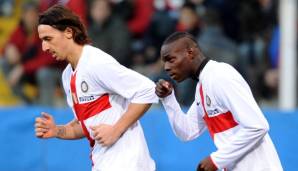 Die beiden Stürmer Mario Balotelli und Zlatan Ibrahimovic spielten ab 2007 gemeinsam für Inter Mailand.