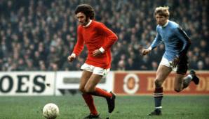 GEORGE BEST: Einer der größten Stars des englischen Fußballs. Mit Manchester United gewann er zweimal die Meisterschaft und wurde Pokalsieger der Landesmeister. 1968 wurde er zudem Europas Fußballer des Jahres.