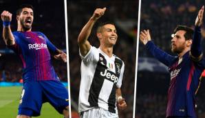 In den vergangenen 30 Jahren war kein Fußballer erfolgreicher als Messi und Ronaldo. Doch sind die beiden auch im Kampf um den Titel des erfolgreichsten Dreierpackers in Europas Top-5-Ligen seit der Saison 1990/91 ganz vorne? Die Top-25 im Ranking.