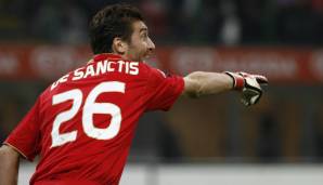 Platz 12: MORGAN DE SANCTIS – 155 Weiße Westen in 428 Spielen für Udinese Calcio, FC Sevilla, SSC Neapel und AS Rom.