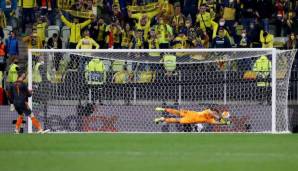 Da alle Spieler trafen, musste als 22. Schütze United-Keeper David de Gea an den Punkt treten. Der Spanier scheiterte und machte somit Villarreal zum Europa-League-Sieger.