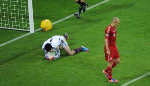 19. Mai 2012: Das ersehnte "Finale dahoam" wurde zum "Drama dahoam". Hoch überlegene Münchner lassen sich von Drogba kurz vor Schluss das 1:1 einschenken. In der Verlängerung vergibt Robben einen Elfmeter – nur Vorboten des endgültigen Kollaps.