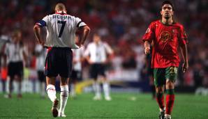 Beckham läuft an und säbelt unter den Ball, der gleich mehrere Meter über das Tor von Portugals Keeper Ricardo segelt. Der hält anschließend noch gegen Vassell und verwandelt den entscheidenden Elfer. Englands Trauma geht weiter.