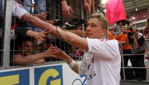 Platz 3: Lukas Podolski (1. FC Köln) – damaliges Alter: 20. Gesamtstärke von 88. Sein Stern stieg nach der Saison spätestens bei der WM im eigenen Land auf. Inzwischen spielt der 36-Jährige bei Gornik Zabrze in Polen.