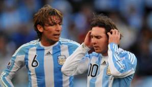 Mit Messi spielte er für sein Heimatland Argentinien.