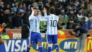 Weniger erfolgreich lief es hingegen in der Nationalmannschaft Argentiniens, zusammen mit Lionel Messi.