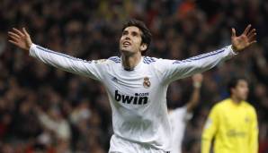 Platz 4: Kaka (Ablösesumme: 67 Millionen Euro). Ein Jahr vor seinem Wechsel vom AC Milan zu Real Madrid lehnte er noch ein 110-Millionen-Euro-Angebot von ManCity ab. Bei den Königlichen kam er nicht wirklich zurecht. Aktuell MLS-Markenbotschafter.