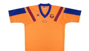 Platz 1: FC Barcelona, 1991-92, Auswärtsshirt - 688,15 €. Das Trikot wurde beim allerersten Europapokal-Triumph des FC Barcelona unter Johan Cryuff getragen - eine der berühmtesten Nächte in der Geschichte der Mannschaft.