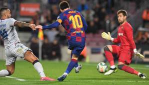 Platz 6: LIONEL MESSI (für den FC Barcelona) - 10 Tore in 9 Spielen im Estadio Ciutat de Valencia (UD Levante).