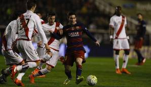 Platz 18: LIONEL MESSI (für den FC Barcelona) - 8 Tore in 5 Spielen im Estadio de Vallecas (Rayo Vallecano).