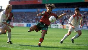 1994: Joao Pinto (drei Tore für Portugal) – Spielte nur ein Jahr außerhalb von Portugal für Atletico Madrid. Insgesamt wurde er dreimal Fußballer des Jahres seines Landes. Die meiste Zeit seiner Karriere stürmte er für Benfica Lissabon.