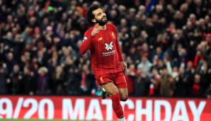 PLATZ 16: Mohamed Salah (FC Liverpool) – 38 Punkte nach 19 Toren. Kein verbleibendes Spiel.