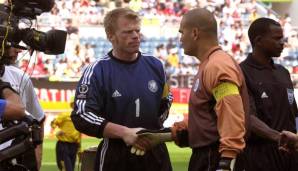 Jose Luis Chilavert und Oliver Kahn während der WM 2002.