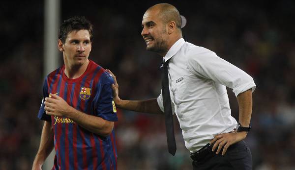 Pep Guardiola hofft, dass Lionel Messi weiter für Barcelona spielt.