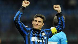 Inter Mailand - Javier Zanettis Nr. 4: Von 1995 bis 2014 spielte der argentinische Rechtsverteidiger für Internazionale (unter anderem 615 Einsätze in der Serie A und fünf Meistertitel). Seitdem ist die Nr. 4 tabu.