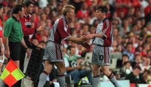 THORSTEN FINK für LOTHAR MATTHÄUS: 26. Mai 1999 – das Trauma des FC Bayern München nimmt für viele seinen Lauf, als Leitwolf Lothar Matthäus in der 81. Minute das Spielfeld verlässt. Hitzfeld beteuert, Matthäus habe eine Verletzung angedeutet.