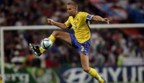 OLOF MELLBERG: Die Schweden scheiterten im Viertelfinale an den Niederlanden. Mellberg stach aus dem Team nicht nur wegen seiner Rolle als Kapitän heraus. Er spielte bis 2008 bei Aston Villa. Danach lief er noch u.a. für Juve und Villarreal auf.