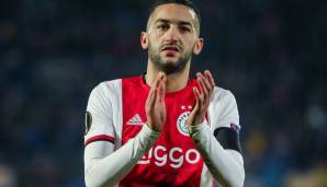 Platz 7 - Hakim Ziyech (Marokko): 2020/21 für 40 Mio. Euro von Ajax Amsterdam zum FC Chelsea.