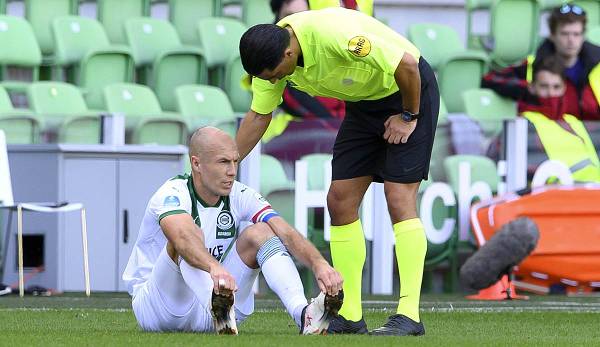 Arjen Robben musste verletzt ausgewechselt werden.