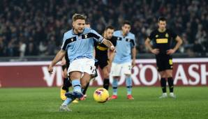 Platz 21: CIRO IMMOBILE (für Juventus Turin, CFC Genua, FC Turin, Borussia Dortmund, FC Sevilla, Lazio Rom): 5 (38 geschossen, 33 getroffen).