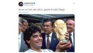 "Der Gott des Fußballs ist gegangen. Danke Diego!"