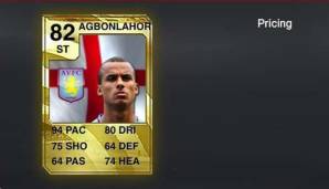Gabriel Agbonlahor (Aston Villa) in FIFA 10: Geschwindigkeit 94 | Dribbling 80 | Schuss 75 | Kopfball 74